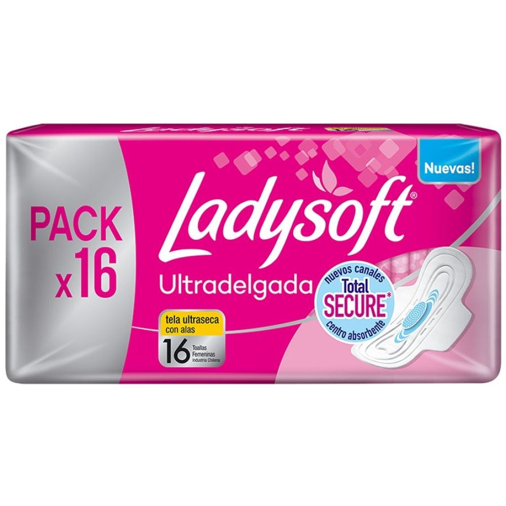 Ladysoft Toallas Femeninas Ultradelgada 16U