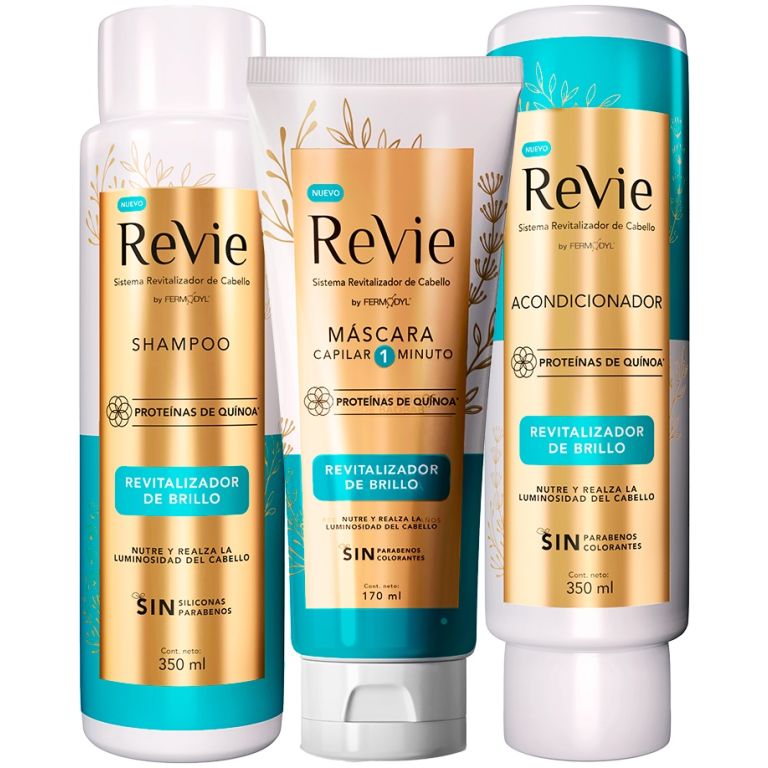 Revie Shampoo+ Acondicionador+ Máscara Revitalizador Brillo