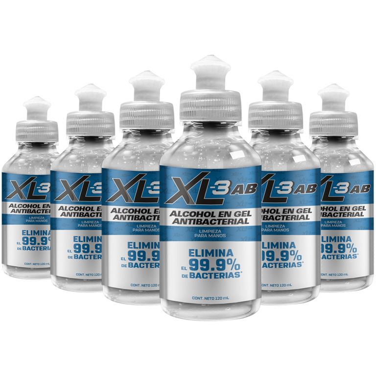 Pack 06 Alcohol En Gel Antibacterial 120ml C/u