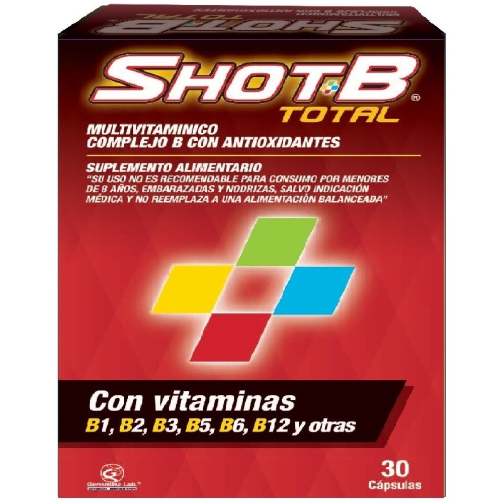 Shot B Multivitamínico Total 30 Cápsulas.