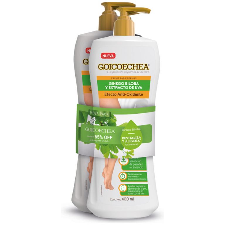 Pack 02 Goicoechea Ginkgo Biloba y Extracto de Uva 400 ML