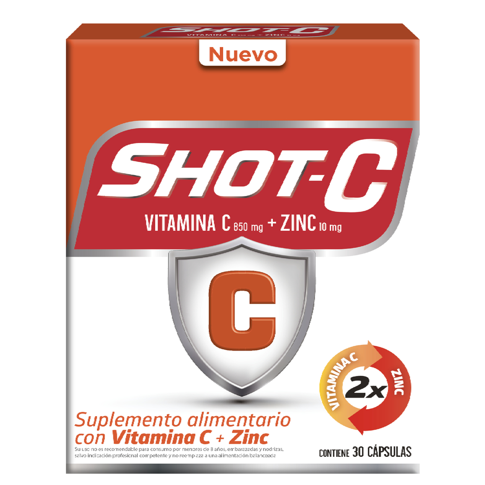7804651932542-0-2.Jpg Shot C Suplemento Alimentario Zinc 30 Comprimidos
