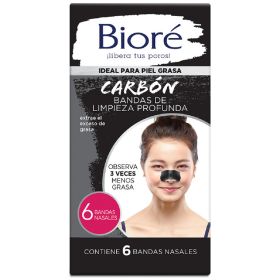 Biore Bandas Limpieza Profunda Carbón Natural 6un