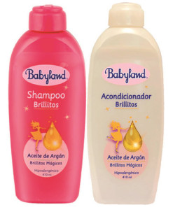Babyland Shampoo + Acondicionador Brillitos Argan 410 ml C/u