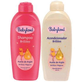 Babyland Shampoo + Acondicionador Brillitos Argan 410 ml C/u