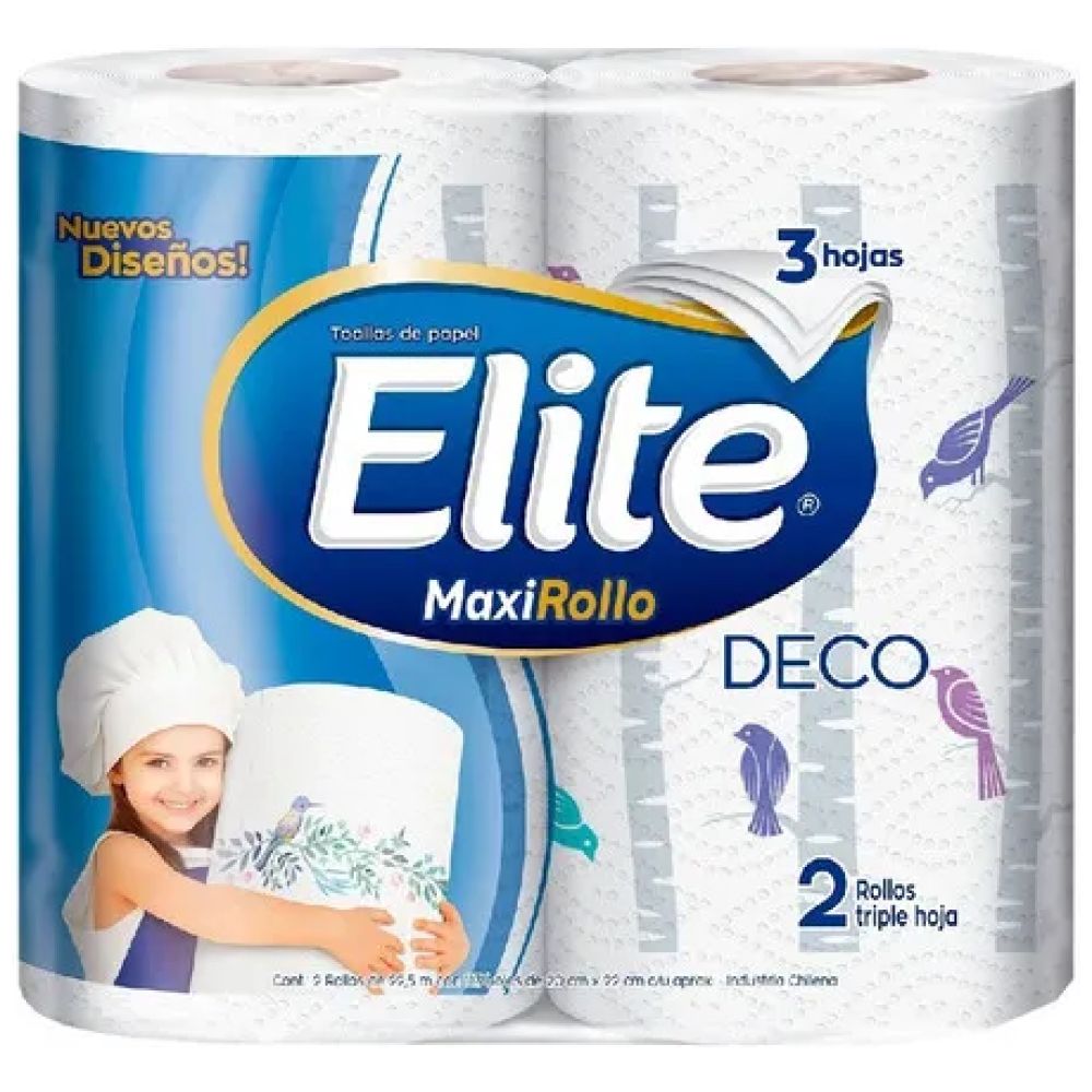 Elite Toalla de Papel Maxi Rollo 2 Unidades 22,5 Metros C/u