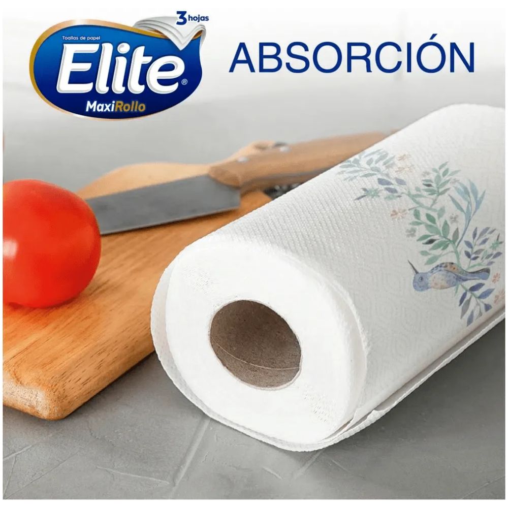 elite toalla de papel maxi rollo 2 unidades 22