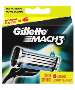 Gillette Mach3 Repuestos De 6 Cartuchos