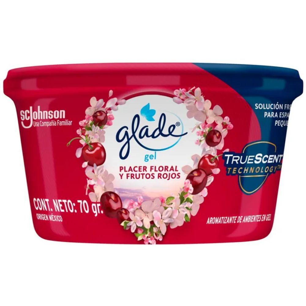 Glade Gel Aromatizante Placer Floral Y Frutos Rojos 70G