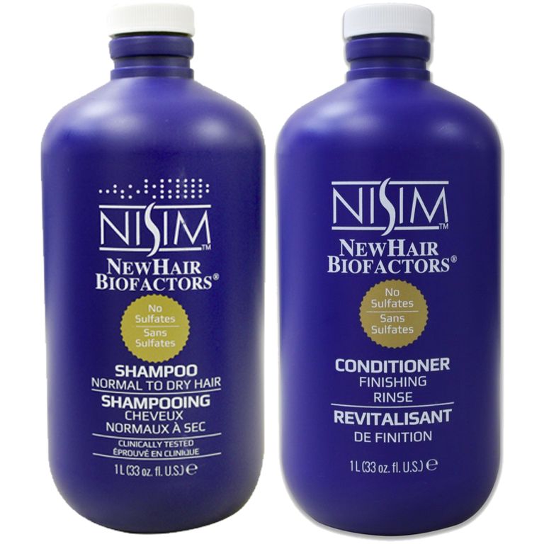Nisim shampoo + aco anti caída normal a seco 1lt c/u