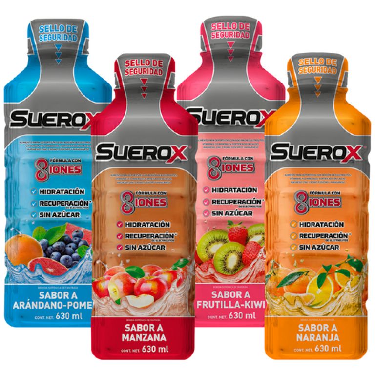 pack suerox bebidas hidratantes 12 unidades 600ml c/u