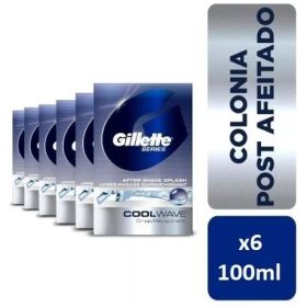 Pack 6 unid. aftershave gillette coolwave 100ml