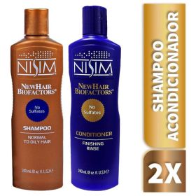 Pack shampoo + acond. nisim anti caída normal a graso 240ml
