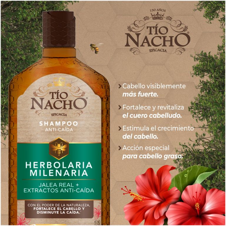 pack tío nacho herbolaria 01 shamp. + 01 acond. c/u 415 ml.