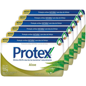 Protex pack 06 jabón antibacterial aloe vera 125gr c/u