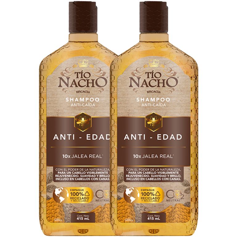 Pack Tio Nacho 02 Shampoo Antiedad 415ml C/u