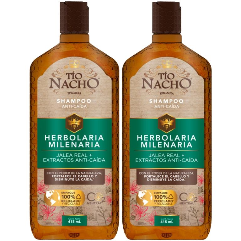 pack tio nacho 02 shampoo herbolaria 415ml c/u