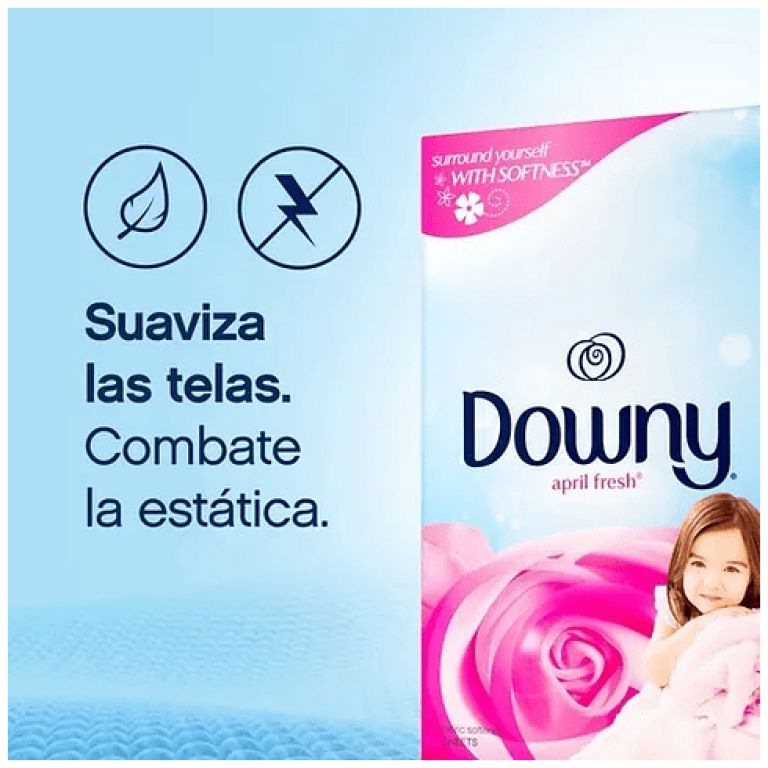 downy toallitas antiestaticas april fresh 34 unidades