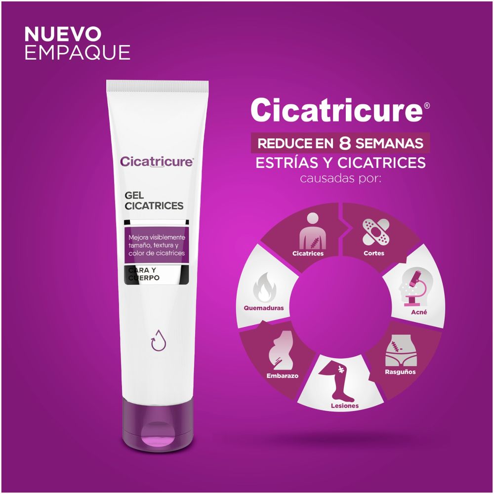 pack 04 cicatricure gel cicatrices estrias 30g c/u