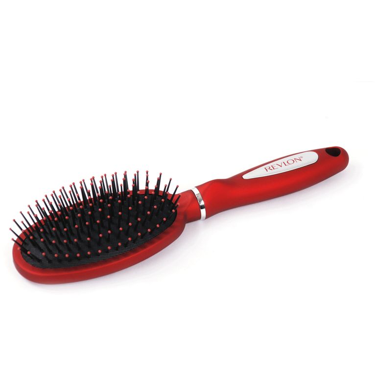 cepillo ovalado revlon acabado suave rojo 1u