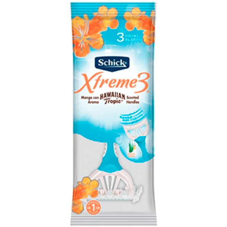 Schick Xtreme3 Hawaiian Tropic Maquina de Afeitar 1u