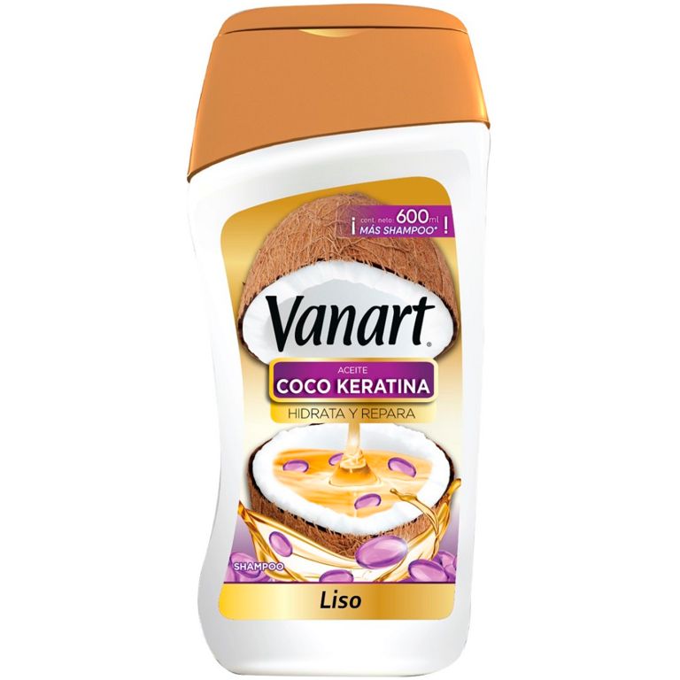 pack vanart 4 shampoo liso + 2 acondicionadores 600ml c/u