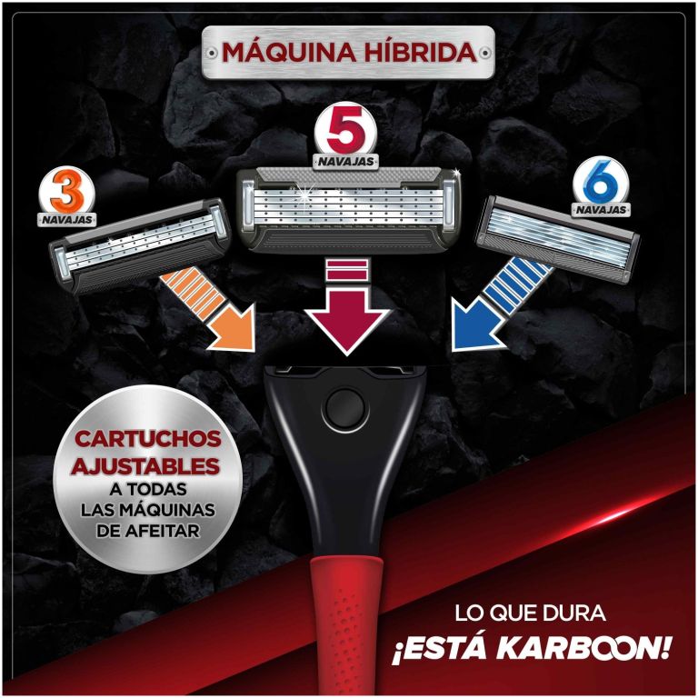 máquina afeitar groomen 500 + 3 cartuchos de 5 navajas