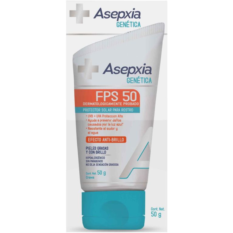 asepxia gen protector solar para rostro fps 50 50g