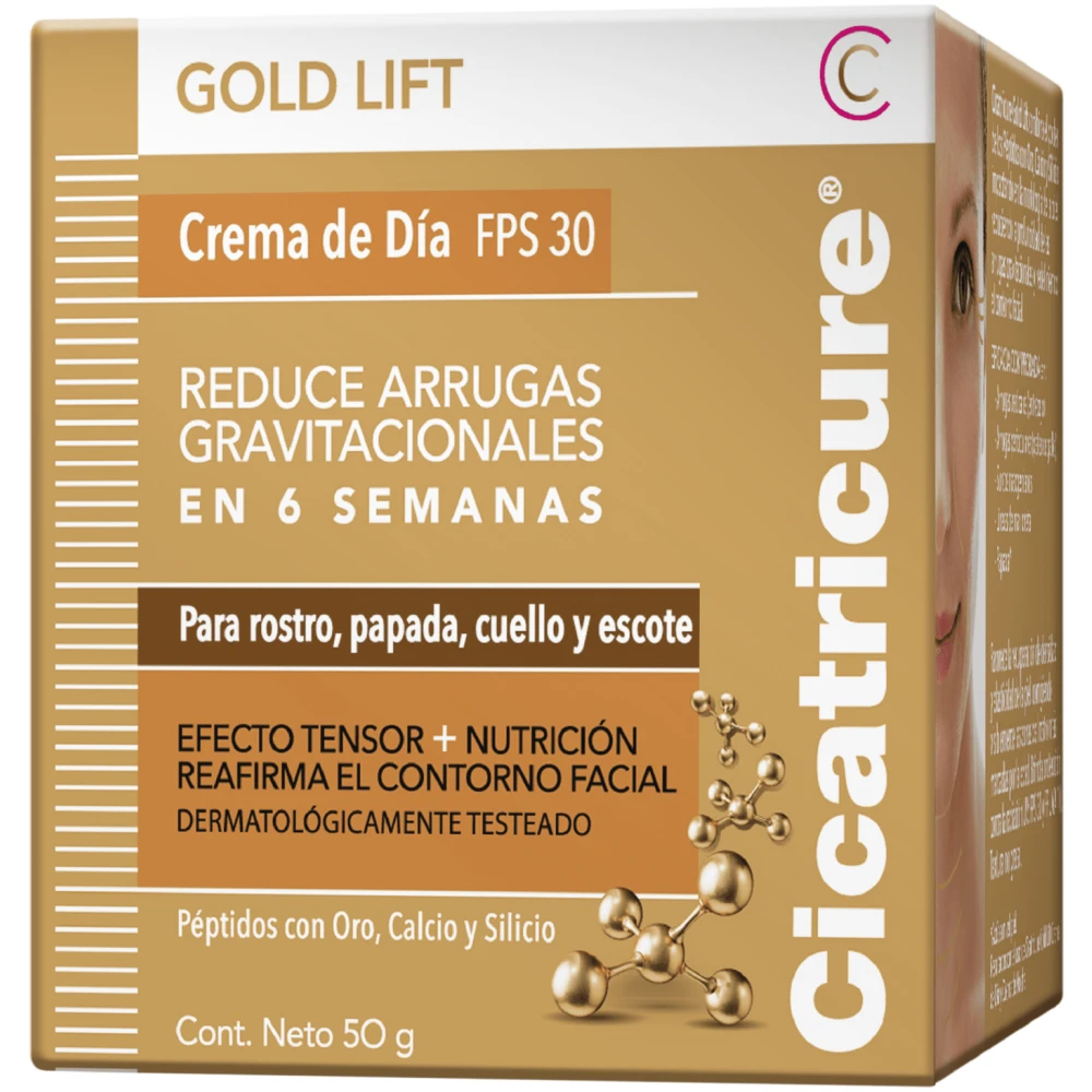 pack cicatricure gold crema día 50g + contorno duo 15ml