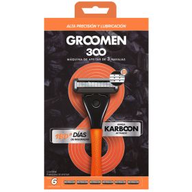 Máquina Afeitar 300+ 6 cartuchos de 3 Navajas