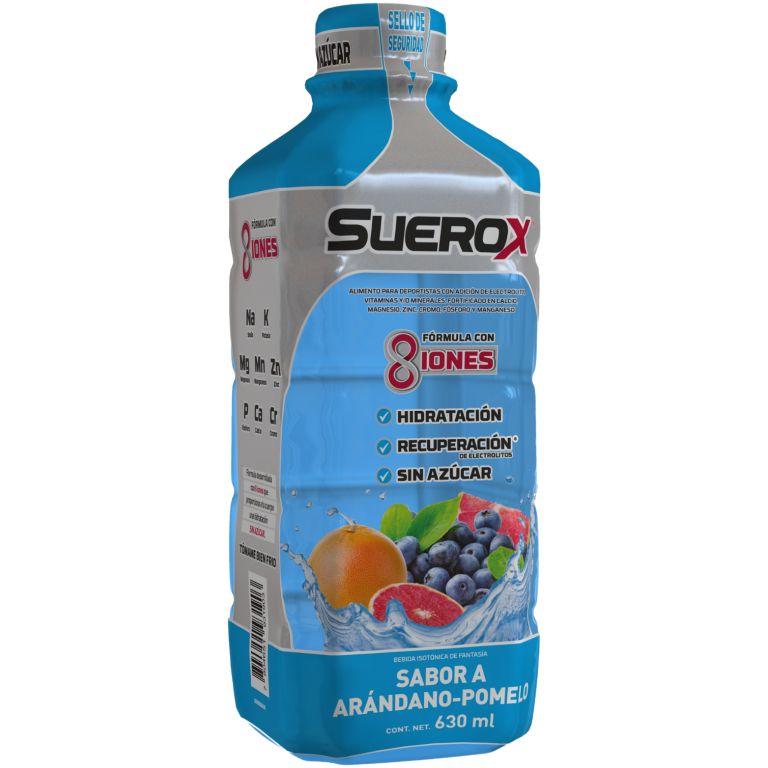 pack suerox 12 bebidas hidratantes arandano pomelo 630ml c/u