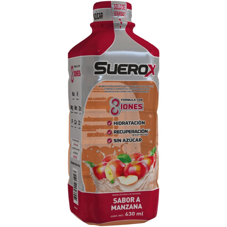 pack suerox 12 bebidas hidratantes manzana 630ml c/u