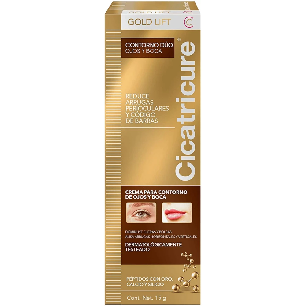 pack cicatricure gold crema día 50g + contorno duo 15ml