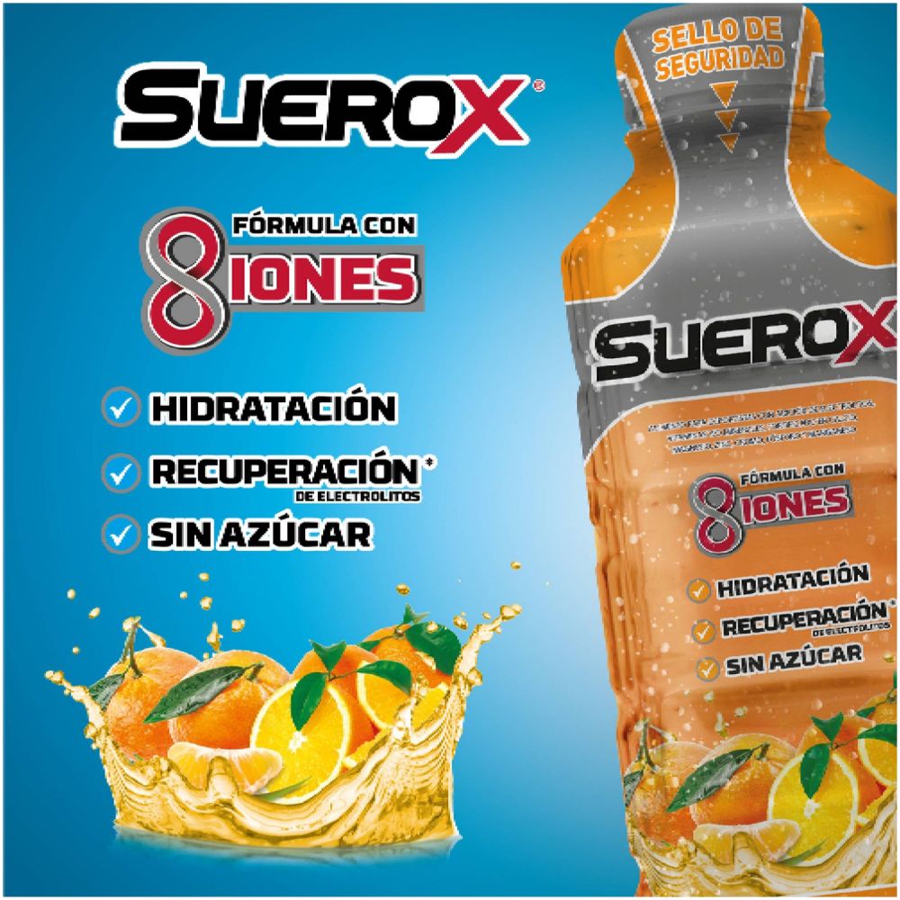 Pack Suerox 06 Bebidas Hidratantes Naranja 630Ml C/U  - Imagen 3