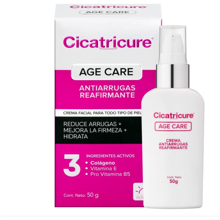 pack cicatricure age care crema antiarrugas reafirmante 50g c/u