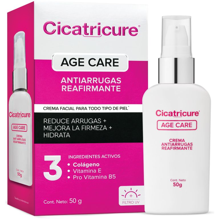 pack cicatricure age care crema antiarrugas reafirmante 50g c/u