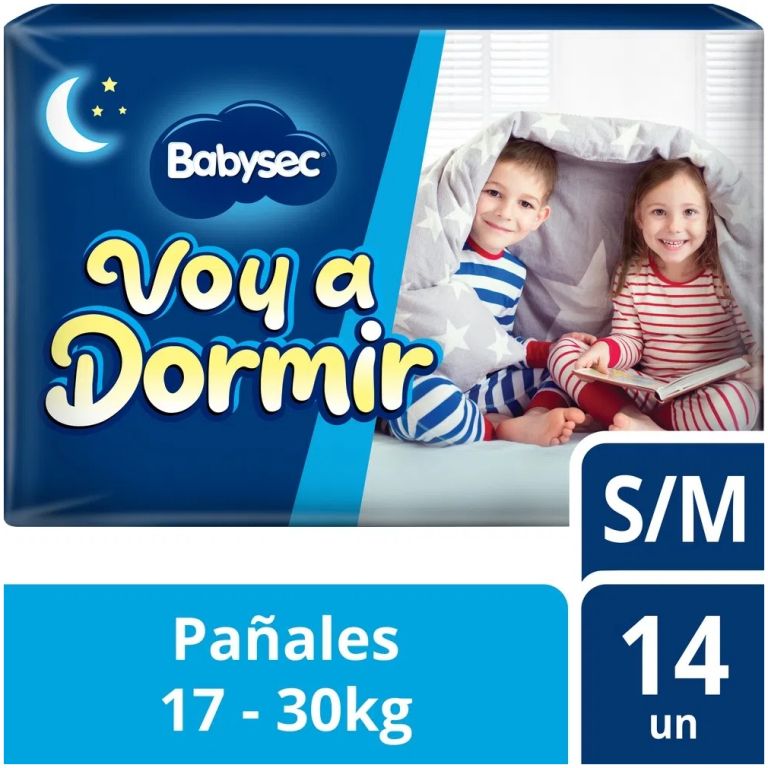 babysec pañales desechables voy a dormir 14 un talla s/m