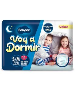 Babysec Pañales Desechables Voy A Dormir 14 Un Talla S/M