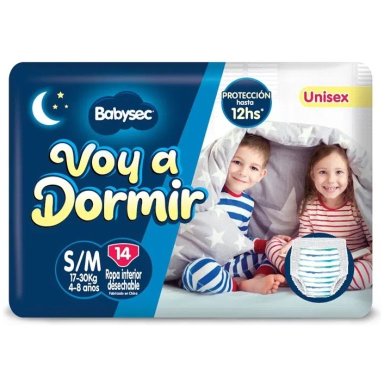 Babysec Pañales Desechables Voy A Dormir 14 Un Talla S/M