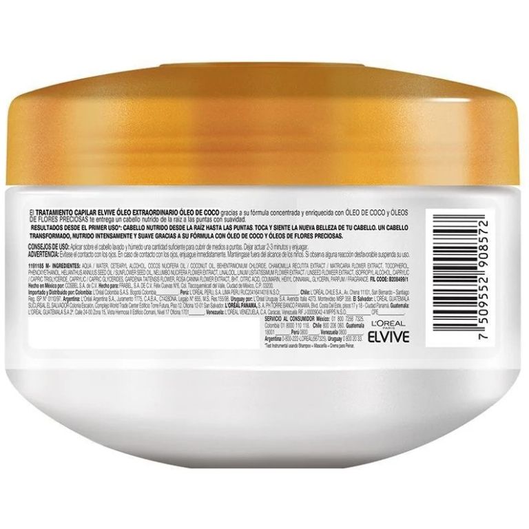 loreal elvive crema tratamiento nutrición intensa 300g