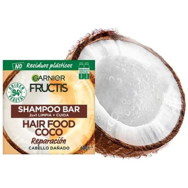 shampoo en barra hair food coco fructis 60g