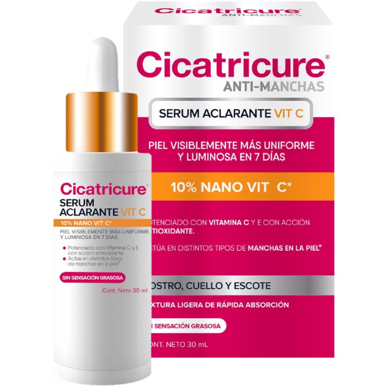 pack cicatricure crema antimanchas 50g + serum vit c 30ml
