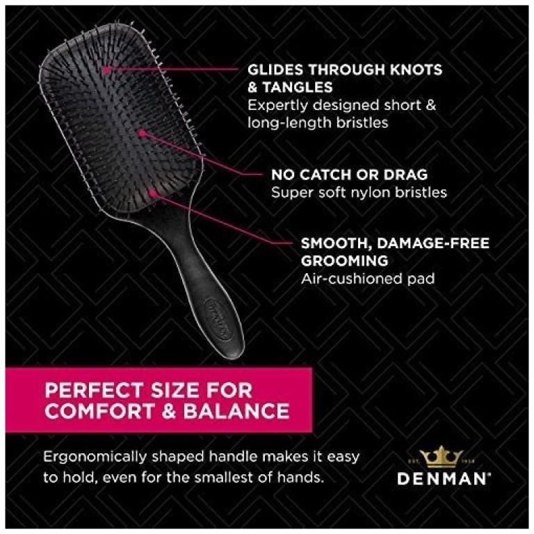 cepillo de pelo denman d90l tangle tamer ultra brosse negro