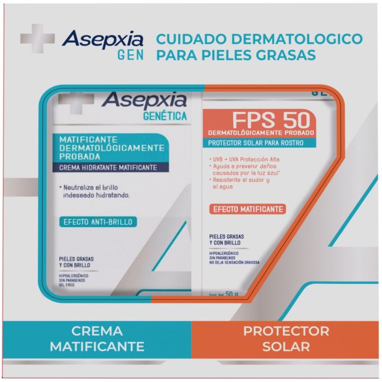 Pack Asepxia Gen Crema Matificante + Protector FPS 50