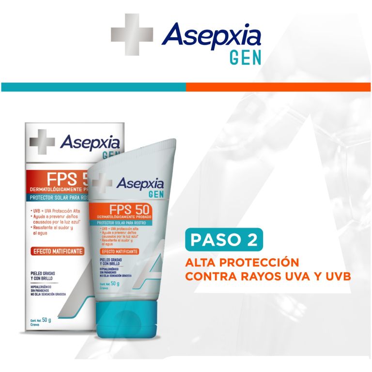pack asepxia gen crema matificante + protector fps 50