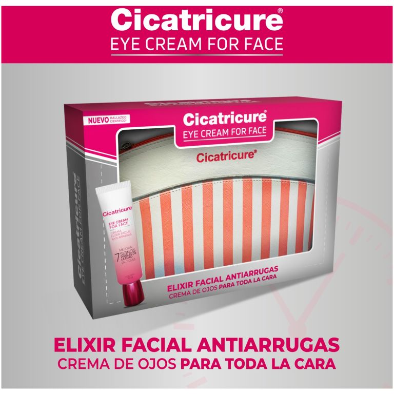 pack cicatricure eye cream for face + cosmetiquero