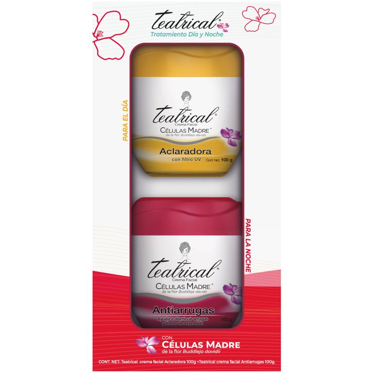 Pack Teatrical Crema Antiarrugas 100g + Aclarante 100g