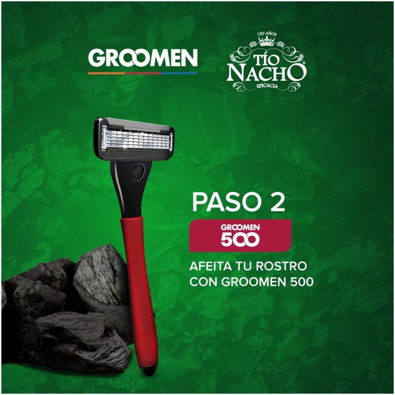 pack tio nacho shampoo herbolaria 415ml + groomen 500