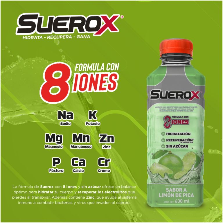pack suerox 06 bebidas hidratantes limón de pica 630ml c/u