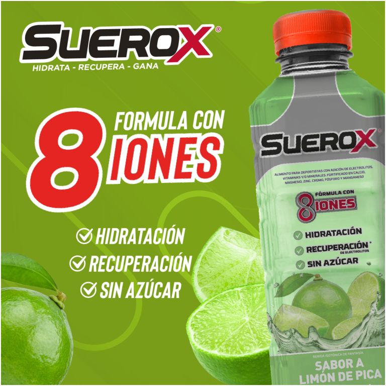 pack suerox 06 bebidas hidratantes limón de pica 630ml c/u